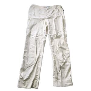 J. McLaughlin Cropped Pants Size 8 White Side Zip‎